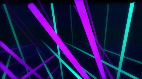 VJ Loop Neon bars on fast Beat 128 bpm Stock Footage 61775415