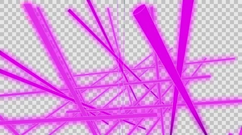 VJ Loop Neon bars on fast Beat 128 ppm outlined with alpha channel Stock Footage 61809819