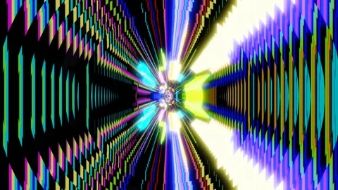 VJ Loop neon circle Rotation Stock Footage 166383189