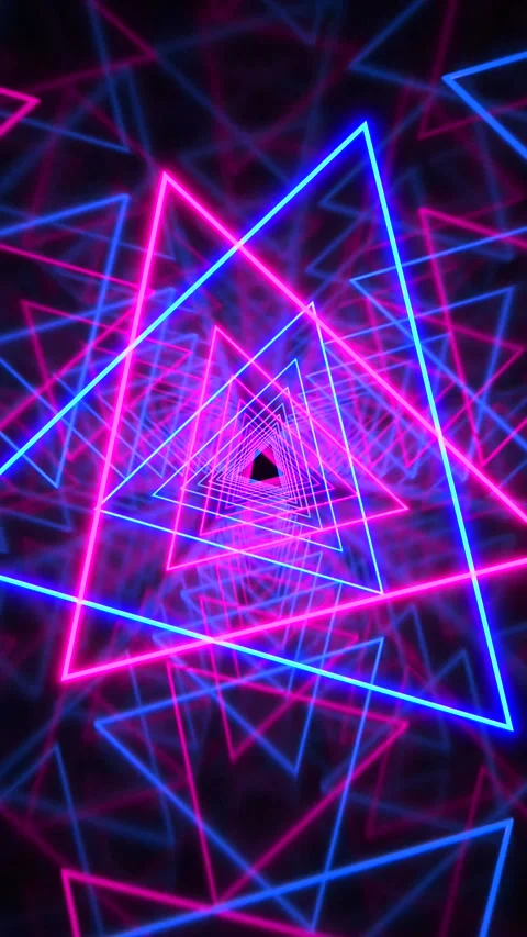 VJ Loop Neon Cyber Room Cyan and Magenta 30 second Stock-Footage 321551079