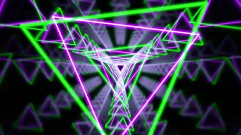 VJ Loop - Neon Cyber Room - Purple Lime pulsing lights for lo-fi Stock-Footage 329571908
