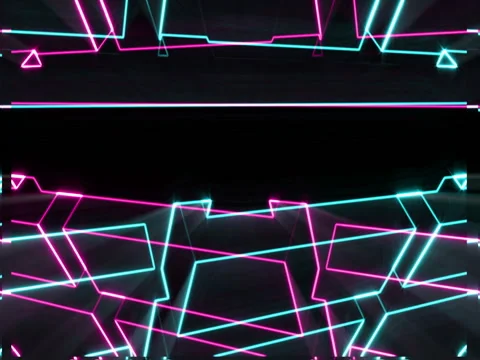 Vj Loop Neon Glitch Video stock 77521624