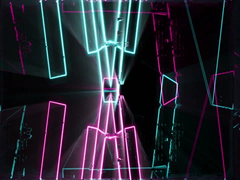 Vj Loop Neon Glitch Stock Footage 77521640