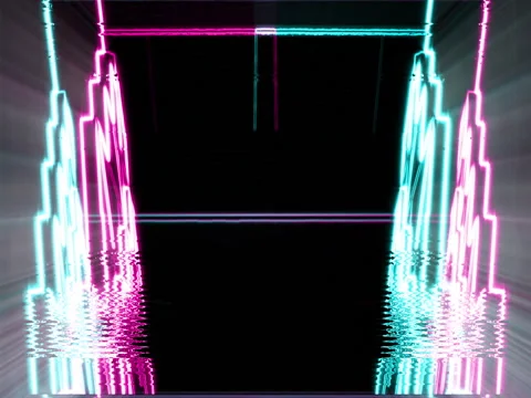 Vj Loop Neon Glitch Video stock 77521648