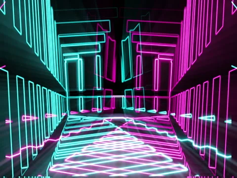 Vj Loop Neon Glitch Stock Footage 77521654