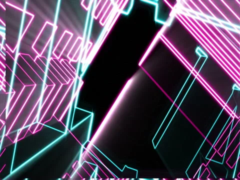 Vj Loop Neon Glitch Stock Footage 77521659