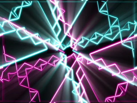 Vj Loop Neon Glitch Stock Footage 77521673