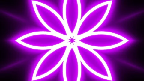 VJ loop neon kaleidoscope. Looping animation. 動画素材 197295908