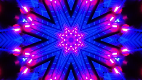 VJ loop neon kaleidoscope. Looping animation. Stock Footage 197296271