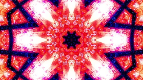VJ loop neon kaleidoscope. Looping animation. Stock Footage 197296588