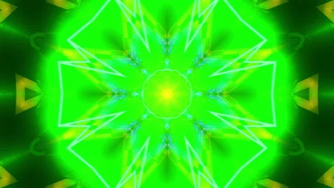 VJ loop neon kaleidoscope. Looping animation. 動画素材 197296699