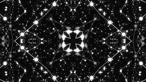 VJ loop neon kaleidoscope. Looping animation. 動画素材 197296949