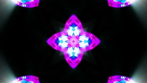 VJ loop neon kaleidoscope. Looping animation. Stock Footage 197297262