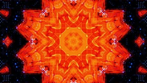 VJ loop neon kaleidoscope. Looping animation. 動画素材 197742833