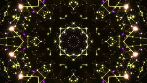 VJ loop neon kaleidoscope. Looping animation. Stock Footage 197742868