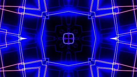 VJ loop neon kaleidoscope. Looping animation. 動画素材 198923545