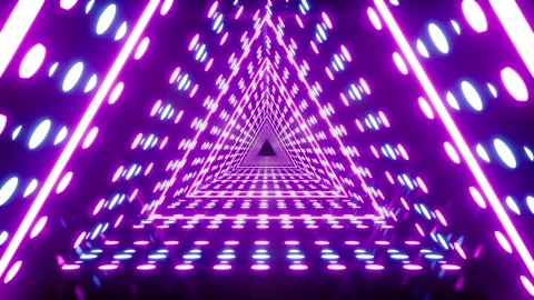 VJ Loop of Neon Lights Triangle 動画素材 265249452