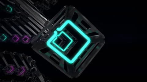 VJ Loop neon metal beats rollercoaster camera 128 bpm  Stock Footage 61767126