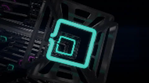 VJ Loop neon metal beats rollercoaster rotating camera 128 bpm  Stock Footage 61793803