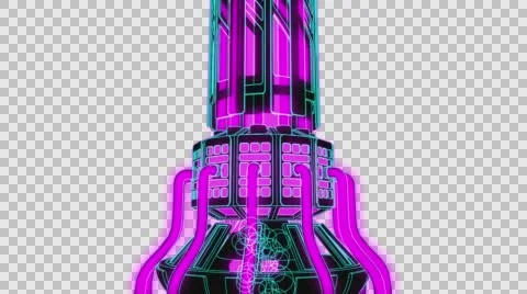 VJ Loop neon metal beats vertical movement 128 bpm  outlined  Stock Footage 61797823