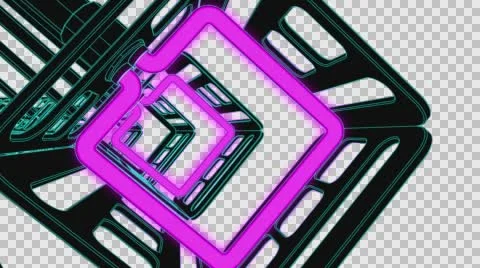 VJ Loop neon metal beats rollercoaster camera 128 bpm outlined Stock Footage 61810855