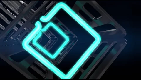 VJ Loop neon metal beats rollercoaster camera 128 bpm  720p Stock Footage 61812856