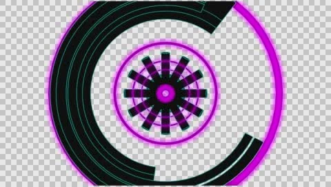 VJ Loop Neon Metal beats structure auto build top view 128bpm outlined 720p Stock Footage 61848832