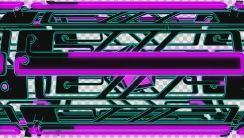 VJ Loop Neon Metal Beats structure moving sideways 128 bpm outlined Video stock 61848954
