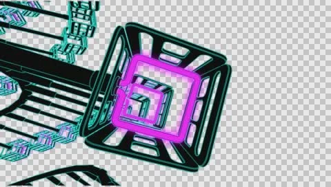 VJ Loop neon metal beats rollercoaster rotating camera 128 bpm outlined 720p Vidéo 61849376