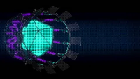VJ Loop Neon Metal building structures Beat 128 bpm cam flight Stock Footage 61849723