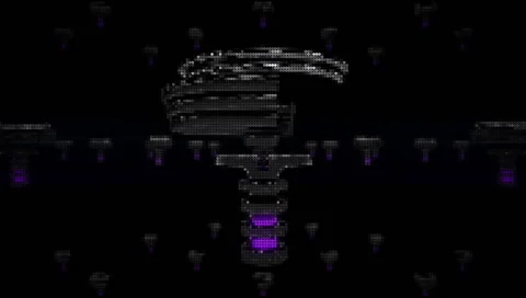 VJ Loop Neon Metal building structures Beat 128 bpm grid shape 스톡 동영상 61849784