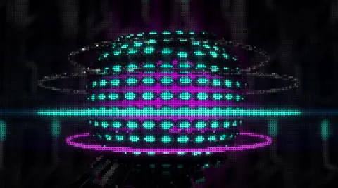 VJ Loop Neon Metal grid on fast Beat drop 128 ppm Stock Footage 61793707