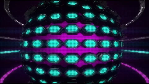 VJ Loop Neon Metal grid on fast Beat drop 128 ppm Vidéo 61850124