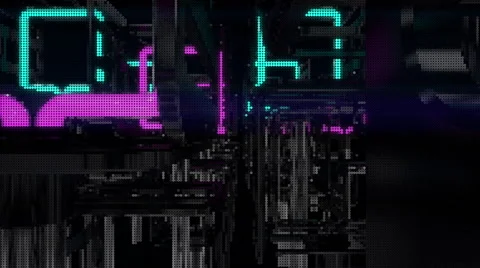 VJ Loop Neon Metal structures Beat 128 ppm Stock Footage 61777767