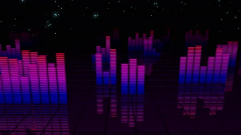 VJ Loop Night City Equalizer 4K 04 Video stock 53889915