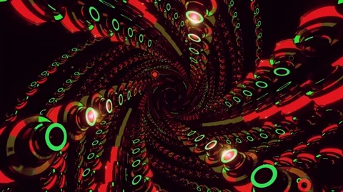 Vj Loop with orange and green lights Stock Footage 234229504