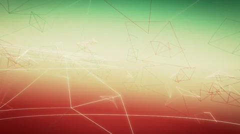 VJ Loop - Outlines of 3D shapes suspended in mid-air and rotating Stock Footage 35806152