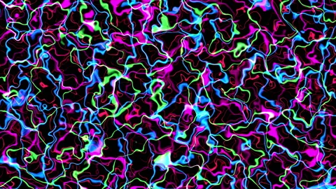 VJ loop pink red blue green mystery acidic fluid wave Stock Footage 308073978