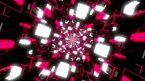 VJ Loop Pink Rotating Tunnel 库存影片 53128931