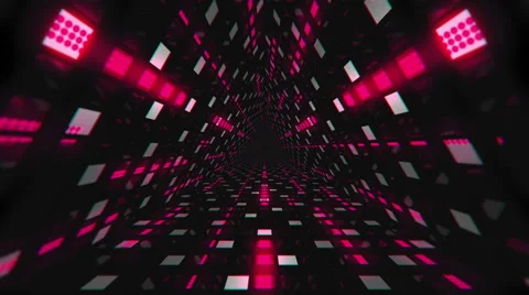 VJ Loop Pink Triangular Tunnel Stock Footage 60118807