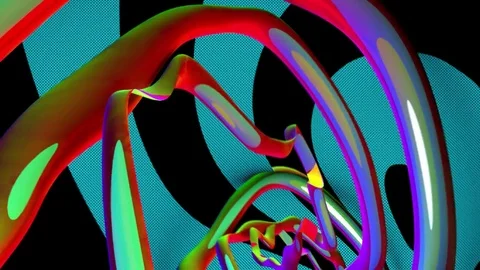 VJ Loop - Psychedelic Rabbit hall - Multi layered Apha package Stock Footage 79406799