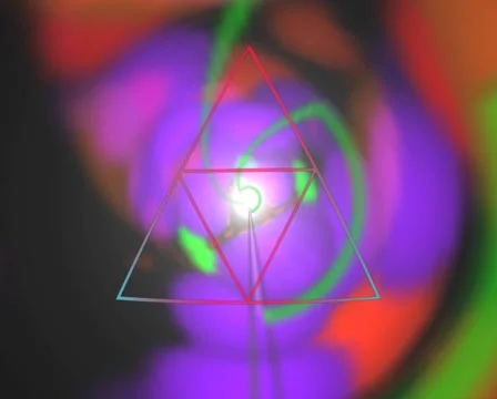 VJ LOOP - Psychedelic Triangular tunnel Stock Footage 42127344
