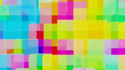 VJ Loop Pulsating Multicolored Cubic Background. Stock-Footage 166863589