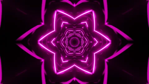 Vj Loop Purple Neon kaleidoscope. Seamless animation. Stock Footage 170235212