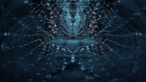 VJ Loop - Random Digits Dark Plexus Data Networks Abstract Motion Background Stock Footage 82471462