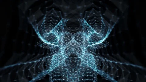 VJ Loop - Random Digits Plexus Data Networks Abstract Motion Background Stock Footage 82471409