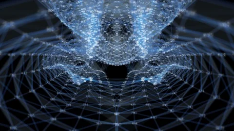 VJ Loop - Random Digits Plexus Data Networks Abstract Motion Background Stock Footage 82707895