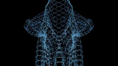 VJ Loop - Random Digits Plexus Data Networks Abstract Motion Background Stock Footage 82721869