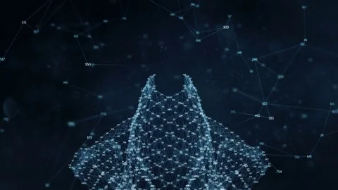 VJ Loop - Random Digits Plexus Data Networks Abstract Motion Background Stock Footage 82733183