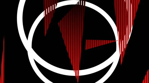 VJ LOOP - Red Circles and Triangles Stock Footage 60745158